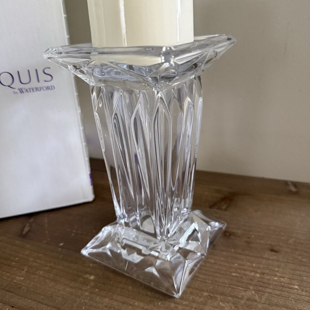 Marquis By Waterford Tall Quad Pillar Candle Holder /vase 7” New In Box